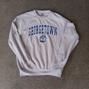 Georgetown Hoyas Sweatshirt Mens S Gray Fleece Stadium Brand